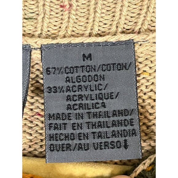 Retro Patchwork Knit Sweater M Red Colorful Festive Holiday Chic Western 80s - Picture 7 of 12